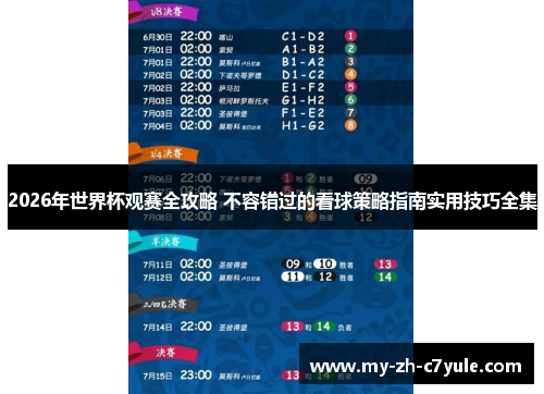 2026年世界杯观赛全攻略 不容错过的看球策略指南实用技巧全集 2026年世界杯观赛全攻略 不容错过的看球策略指南实用技巧全集